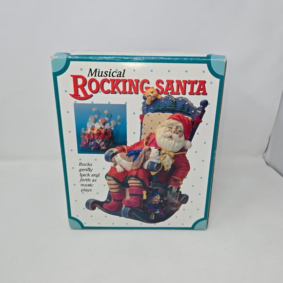 Musical Rocking Santa Sleeping Rocking Chair Japanese Sankyo Movement Unopened - Picture 1 of 11